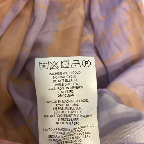 Anthropologie Norblack Norwhite Purple Tie-Dye Sonne Kaftan Maxi Dress Sz Small - Picture 11 of 11